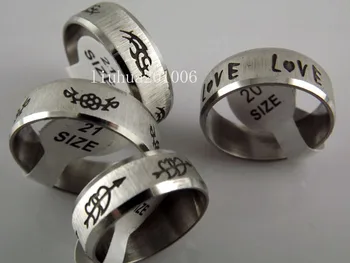 

WHOLESALE 36 pcs Carve band design mix Stainless steel RINGS jewelry lots