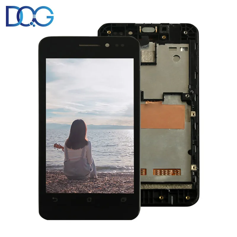 4.5&quotinch Touch Screen Panel For ASUS Zenfone 4 A450CG LCD Display Digitizer Bezel Replacement Parts Glass Monitor Assembly Frame |