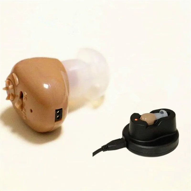  Hearing Aid Portable Rechargeable Mini Hearing Aids Invisible Hear Clear for the Elderly Deaf Ear C