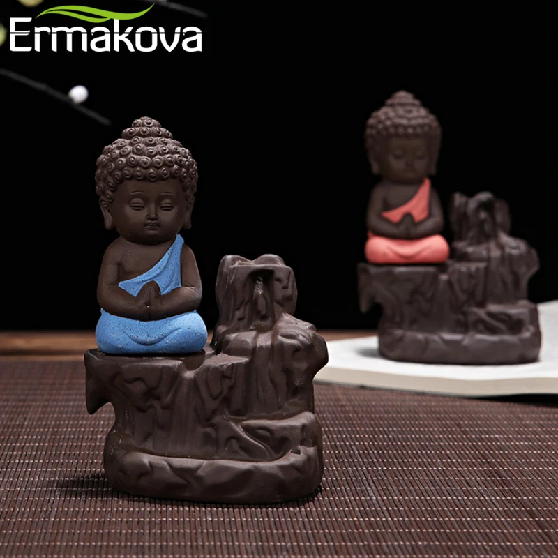 ERMAKOVA фиолетовая глиняная горелка для благовоний с обратным потоком монах