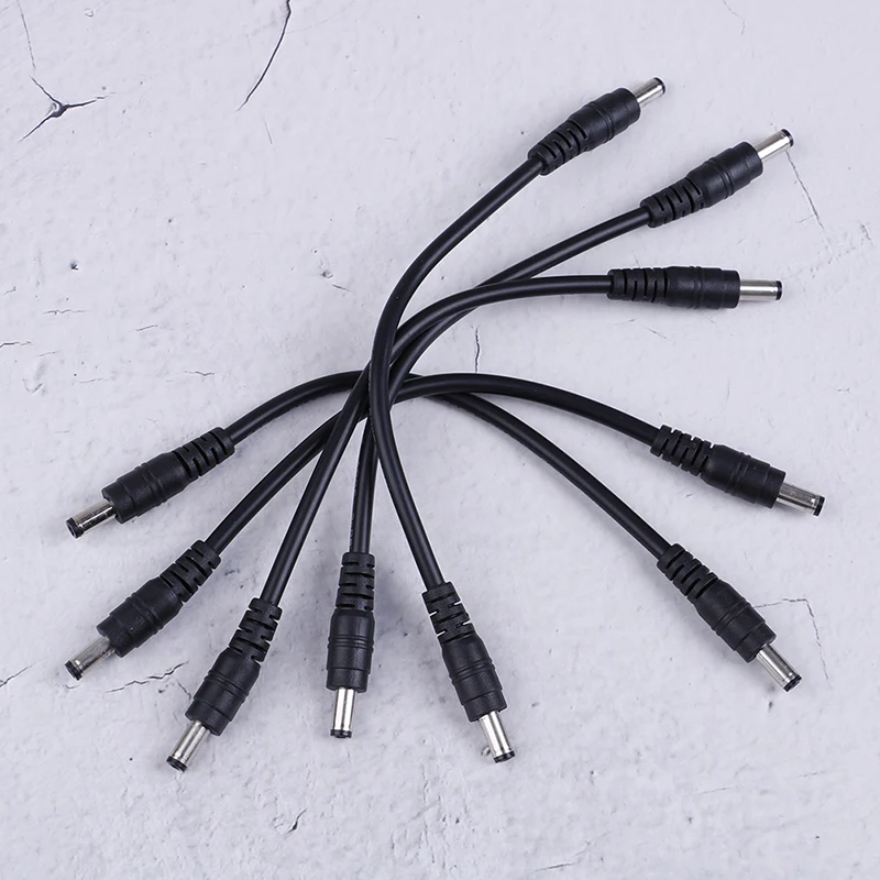 

5pcs DC Power Plug Cable Power Extension Cords 5.5 x 2.1mm Male To 5.5 x 2.1mm Male CCTV Adapter Connector