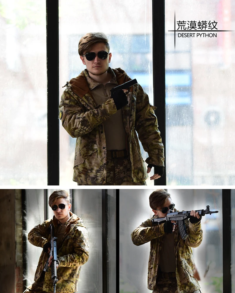 Homens camuflagem g8 tático jaqueta de caça