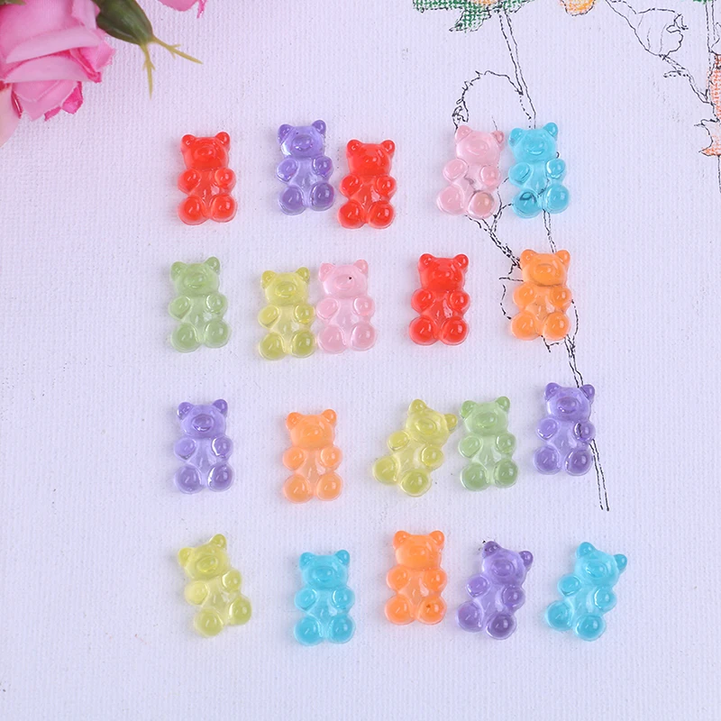 

10Pcs Simulated Bear Candy Polymer Slime Box Toy Charms Lizun Modeling Clay Kids Plasticin Gift For Children DIY Kit Accessories