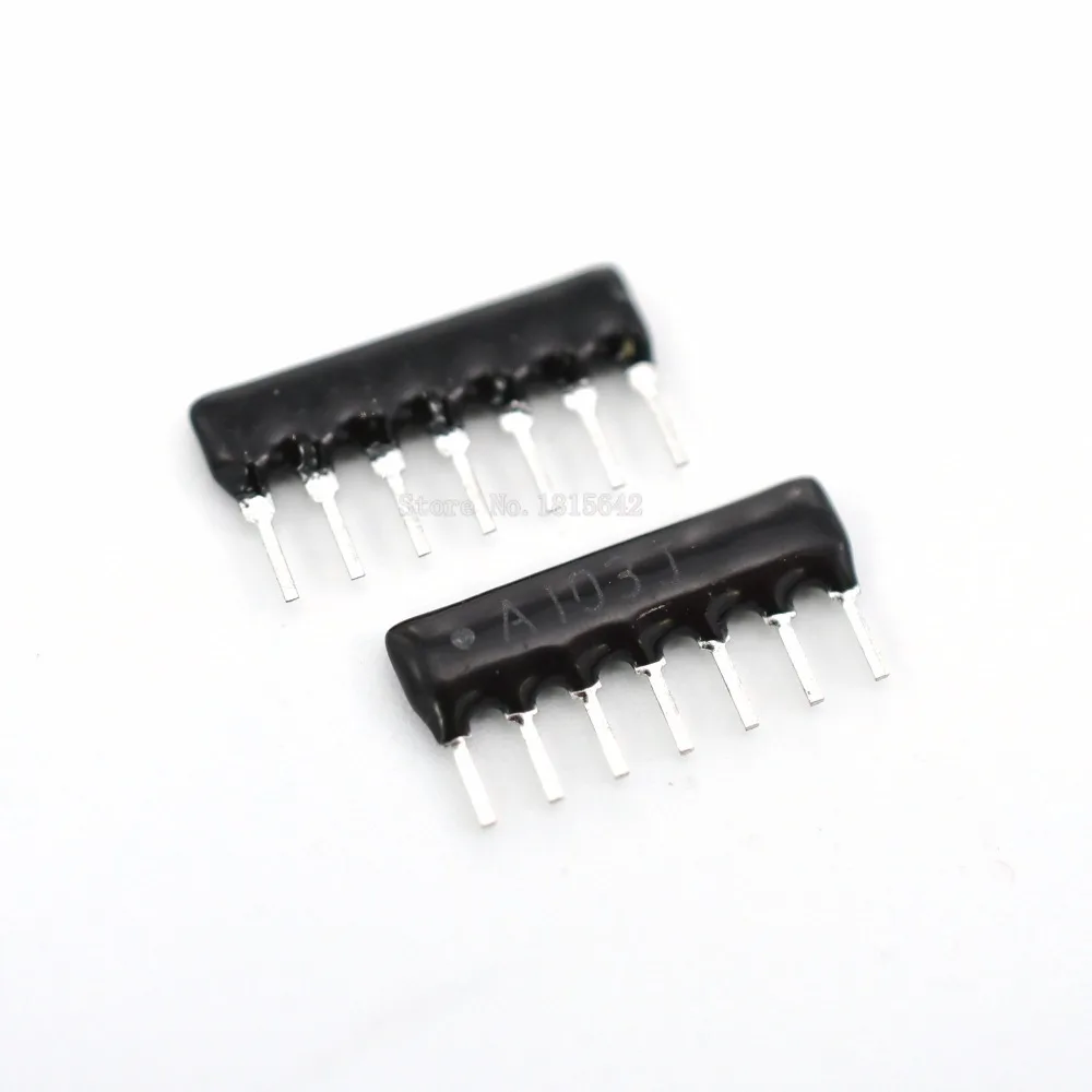 30PCS 7Pin Resistor Network Array 10K ohm A103J 10KR 7 PINS DIP