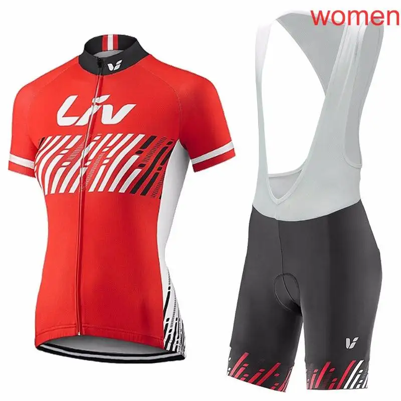 2019 Summer Pro Cycling Jersey Sets LIV Team Breathable Women Cycling Clothing Kits Outdoor Sports Suits MTB Bicycle Wear L1402