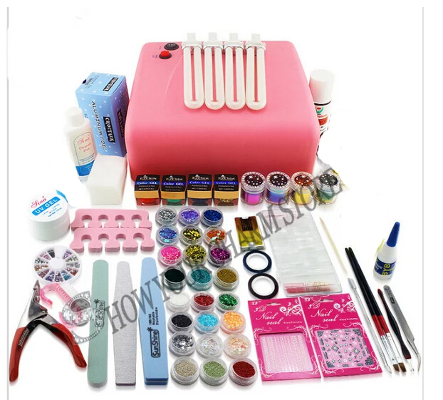 

36W UV Lamp New Pro UV GEL Nail Art Tools polish Set Kit Free Shipping