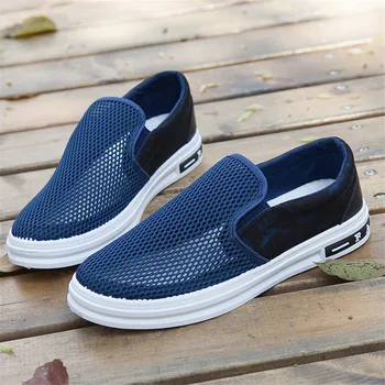 

Fires Man Summer New Casual Shoes Men Loafers Breathable Mesh Fashion Driving Shoes Comfortable Soft Hand Made Male Flat Shoes