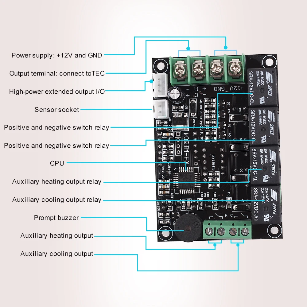XH-W1504 TEC полупроводниковый кулер термостат автоматический постоянный контроль температуры ler бит модуль управления
