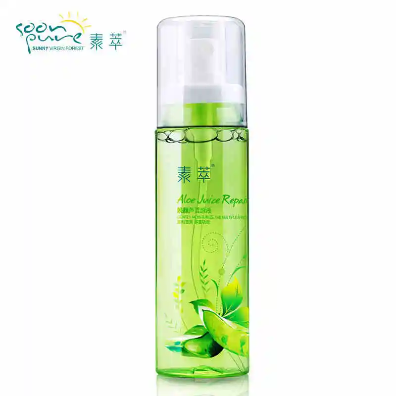 SOON PURE Aloe Extract Repair Essence Spray 120ml Face Whitening Moisturizing Oil Control Acne