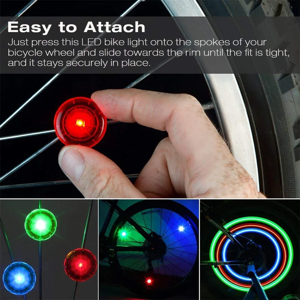 6Pcs Bicycle Spoke Bike Steel Wire LED Wheel Balancing Wheel Decorative