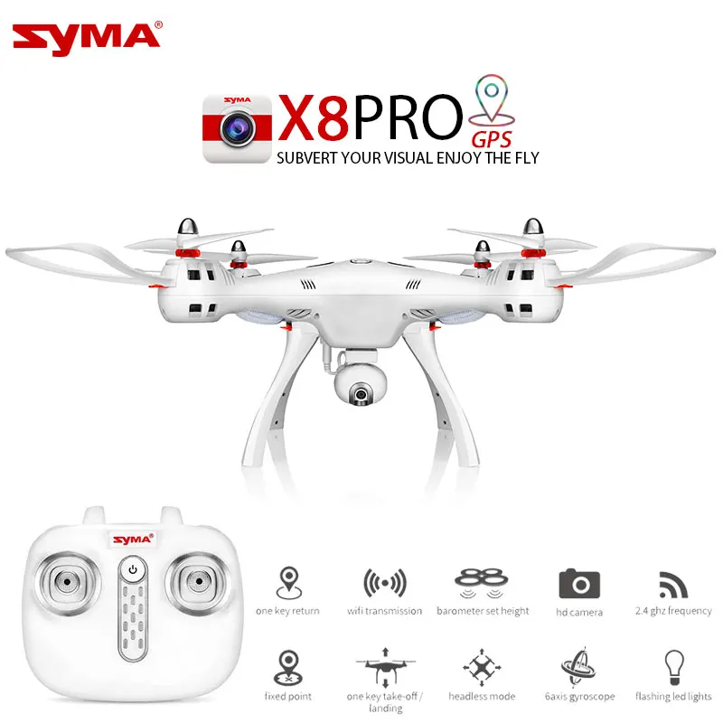 Новейший SYMA X8PRO GPS Дрон RC Квадрокоптер с Wi Fi камерой FPV Профессиональный X8 Pro