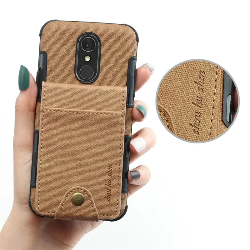 

5.5'' Cloth Card Slot for LG Q7 Case LG Q7 Plus Flip Cover Soft TPU&Hard Back Shockproof Protective for LG Q7 Alpha Etui Q7+ Q7a