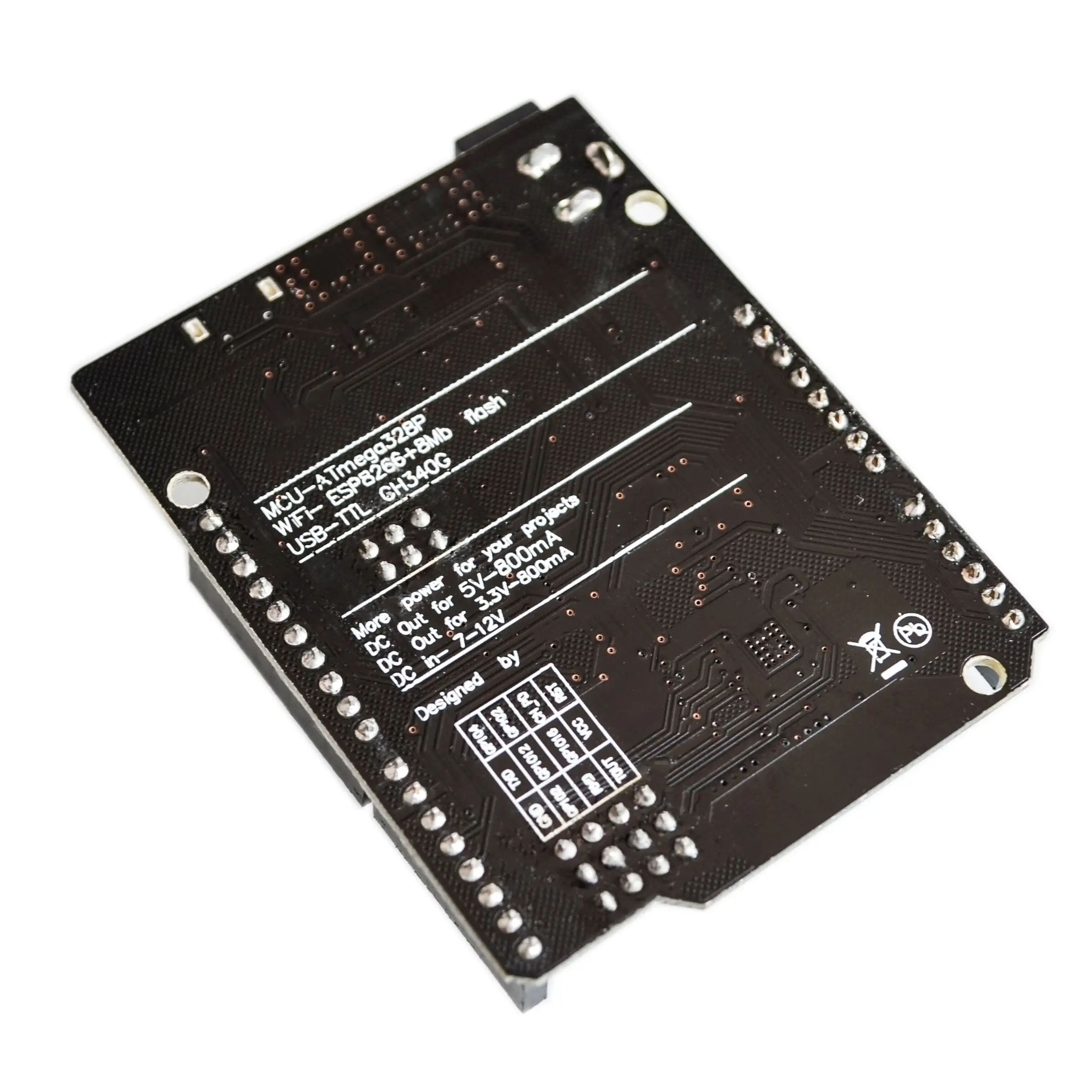 UNO+ WiFi R3 ATmega328P+ ESP8266(32 Мб памяти), USB-TTL CH340G. Совместимость с Uno, NodeMCU, WeMos ESP8266