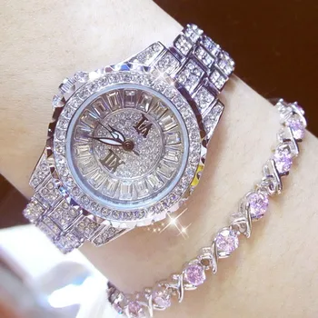 

New hot chain watch square rhinestone full diamond female watch Fashion & Casual Chronograph Bracelet Clasp Hardlex