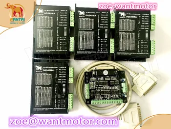 

4axis cnc kit 4pcs Wantai Stepper Motor Driver DQ545MA 50V 4.5A 128Microsteps +1PC breakout board for Nema 17 23 stepper motor