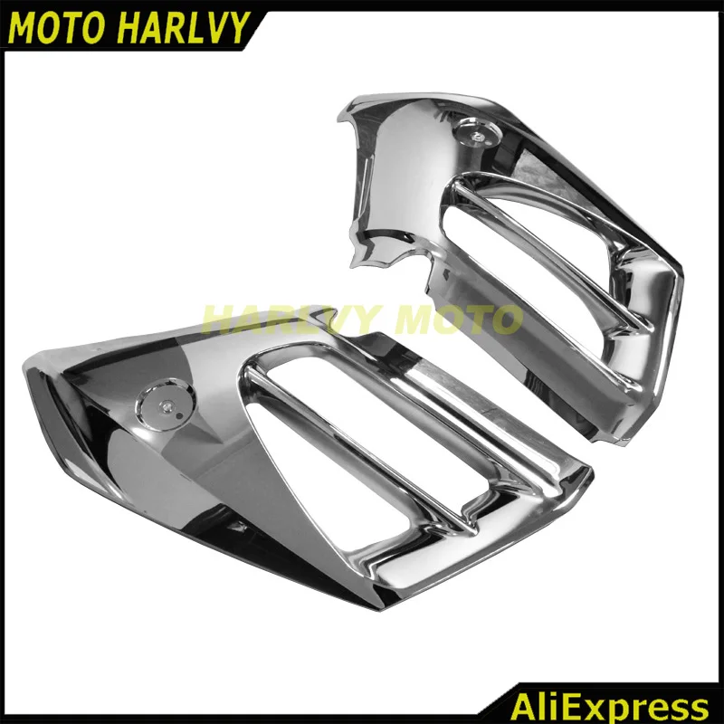 

ABS Chrome Mid Fairing Front Covers For Honda GL1800 Goldwing 2012 2013 2014 2015