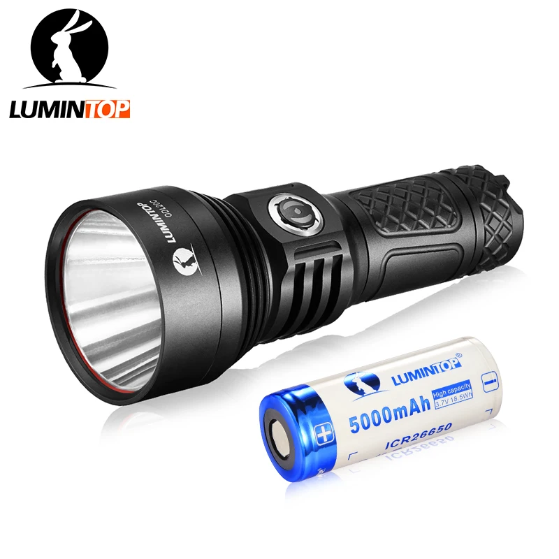 

LUMINTOP Super bright Searching Flashlight ODL20C Max Beam Distancse 860 Meters USB Type-C Quick Charge +26650 Battery