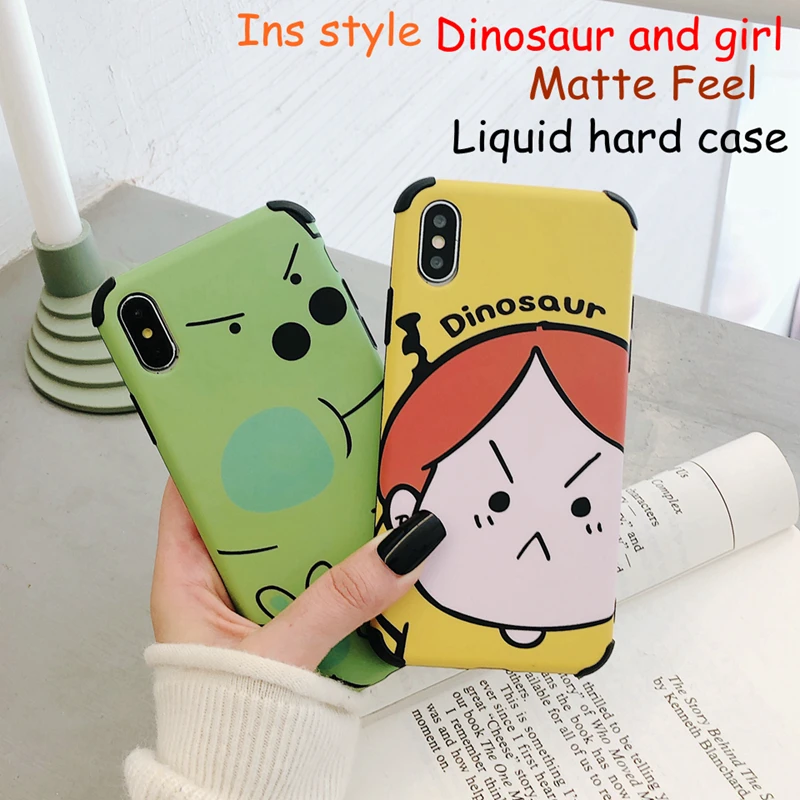 

Xwmkai Korean style Airbag Frosted Phone Case For Iphone 7 8 Plus Xs max X Liquid Anti-drop Back Cover Shell For Iphone Xr X s 8