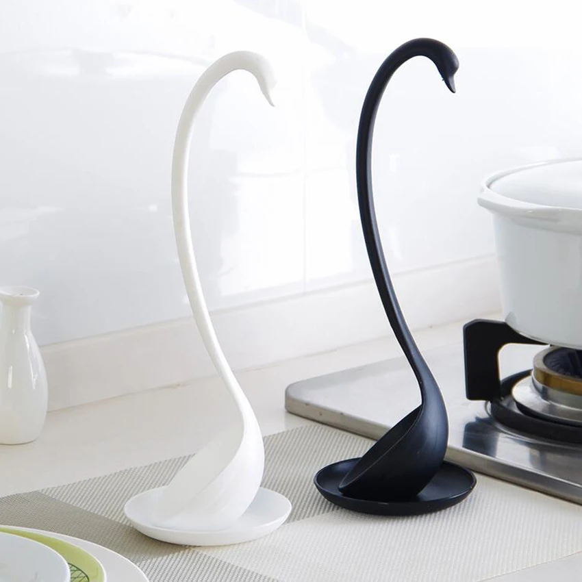Длинная ручка Лебедь половник суповая ложка в форме лебедя кухня пластиковая ложка посуда столовая посуда кухонные принадлежности Инструменты