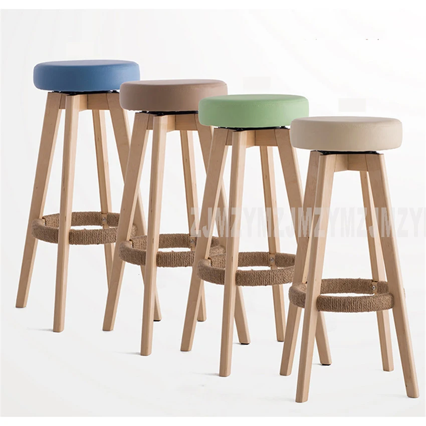 round swivel bar stools leather seat wooden swivel bar stools modern natural finish round pu leather sponge soft seat backless commerical furniture 74cm height hot sale round swivel bar stools leather seat wooden swivel bar stools modern natural finish round pu leather sponge soft seat backless commerical furniture 74cm height hot sale