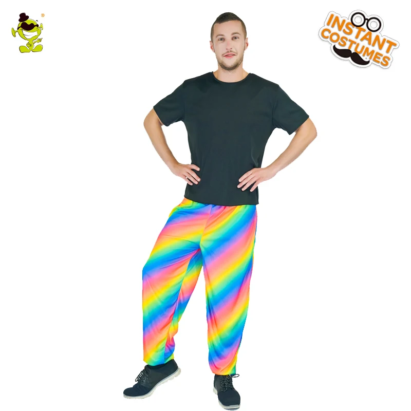Adults Man Haren Pants HipHop Dance Costumes Dance Costumes Ombre Rainbow Pants Leopard Pants