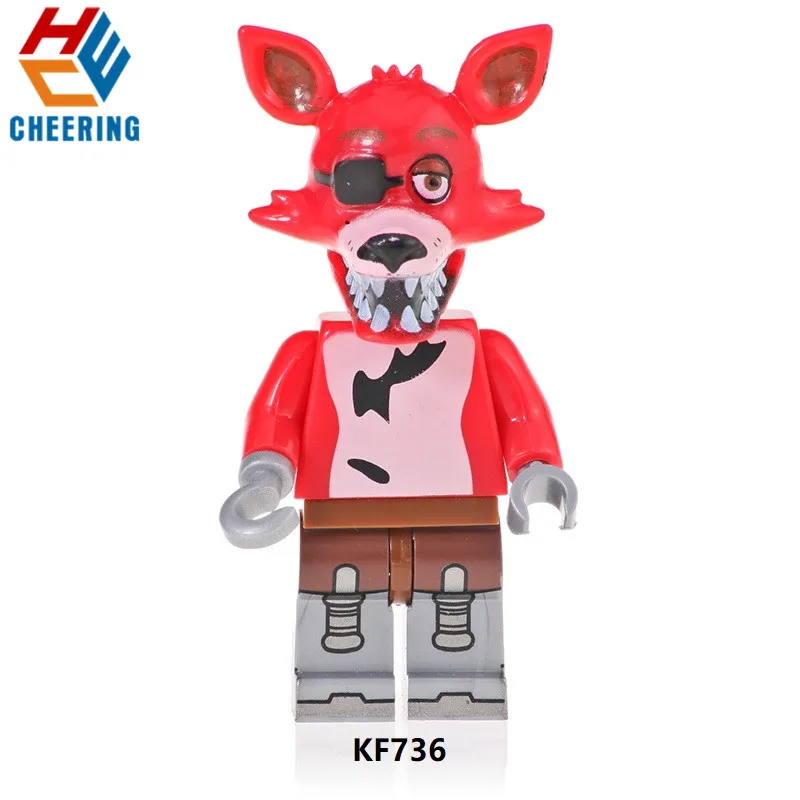 Single Sale Building Blocks Famous Movie Five Nights At Freddy Chica Bunny Foxy Spintraft Brick Children Toys Kids Gift KF6071 - Цвет: KF736 Without Box