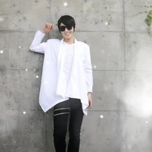 S-xxxl новые мужские костюмы, новинка, уникальная рубашка с длинными рукавами, тонкая рубашка, мужская рубашка «летучая мышь», сценический для певца, одежда на заказ