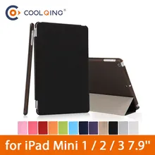 Tri-folded Tablets Case For iPad Mini 1/2/3 7.9 Inch Protective Cover Smart Tablet Case For iPad Mini Case Mini 1 2 3 7.9'' Case protective shock absorption handheld plastic case for ipad mini blue
