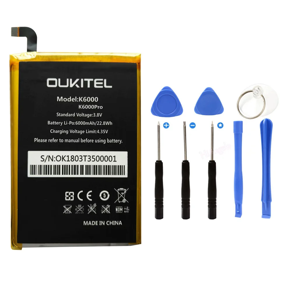 Аккумулятор для мобильного телефона Oukitel K6000 6000 мАч oukitel pro 5 дюймов 4G LTE мобильный