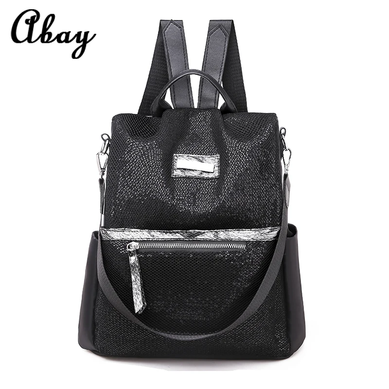 

2019 new backpack pioneer fashion women's sequins large capacity backpack anti-theft Oxford cloth backpack youth backpack