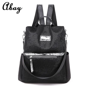 

2019 new backpack pioneer fashion women's sequins large capacity backpack anti-theft Oxford cloth backpack youth backpack