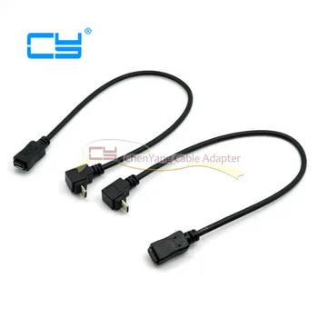 

Up & Down 90 Degree Angled Micro USB 2.0 Male to Female Extension Full Pin Connected