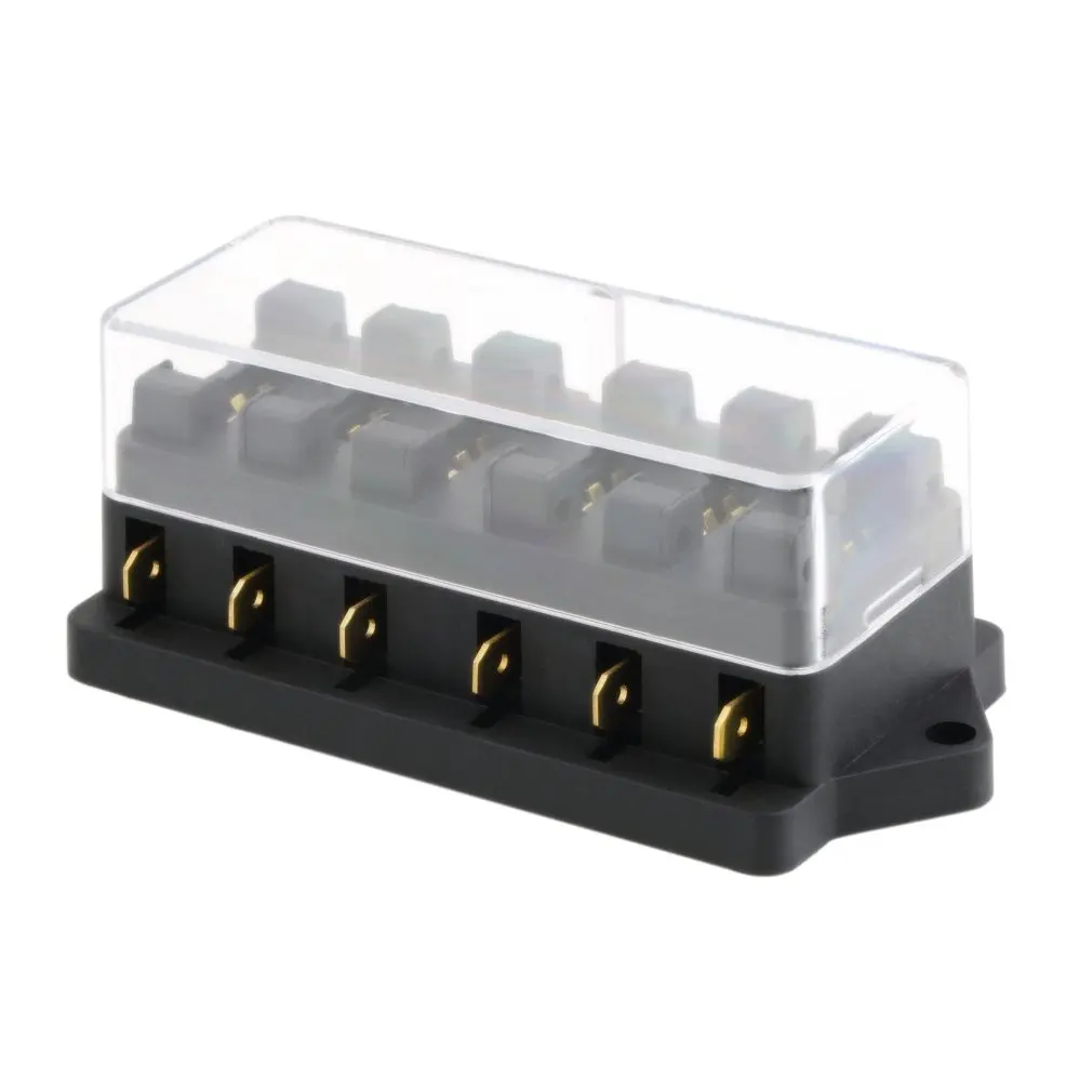 Universal 12V 6 Way Fuse Box Block Fuse Holder Box Car Fuse Accessory