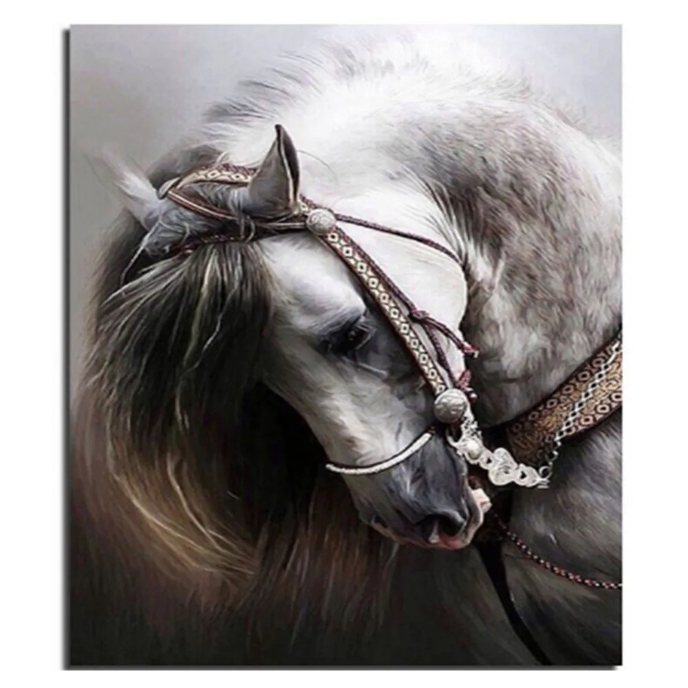 Новые Прохладный голова лошади Творческий алмаз вышивка поделки алмазов картина хороший голова лошади мозаики подарок используется для