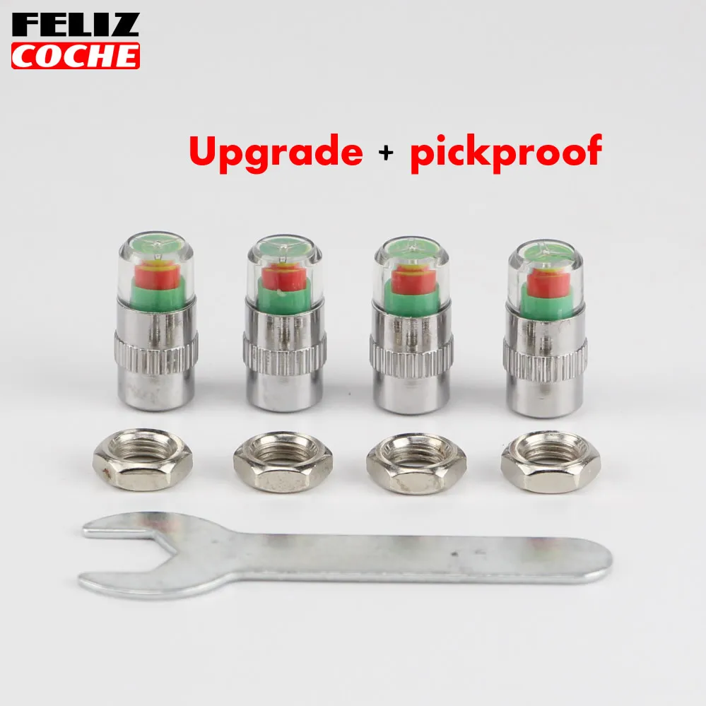 4pcs/set 36PSI/2.4BAR Car Tire Pressure Monitor Valve Stem Cap Sensor