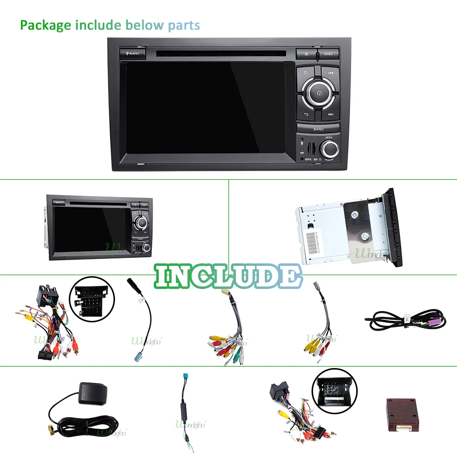 Discount 7" IPS screen DSP 4G RAM 64G ROM Android 9.0 Car GPS For AUDI A4 DVD PLAYER multimedia navigation RADIO stereo head unit PC 2