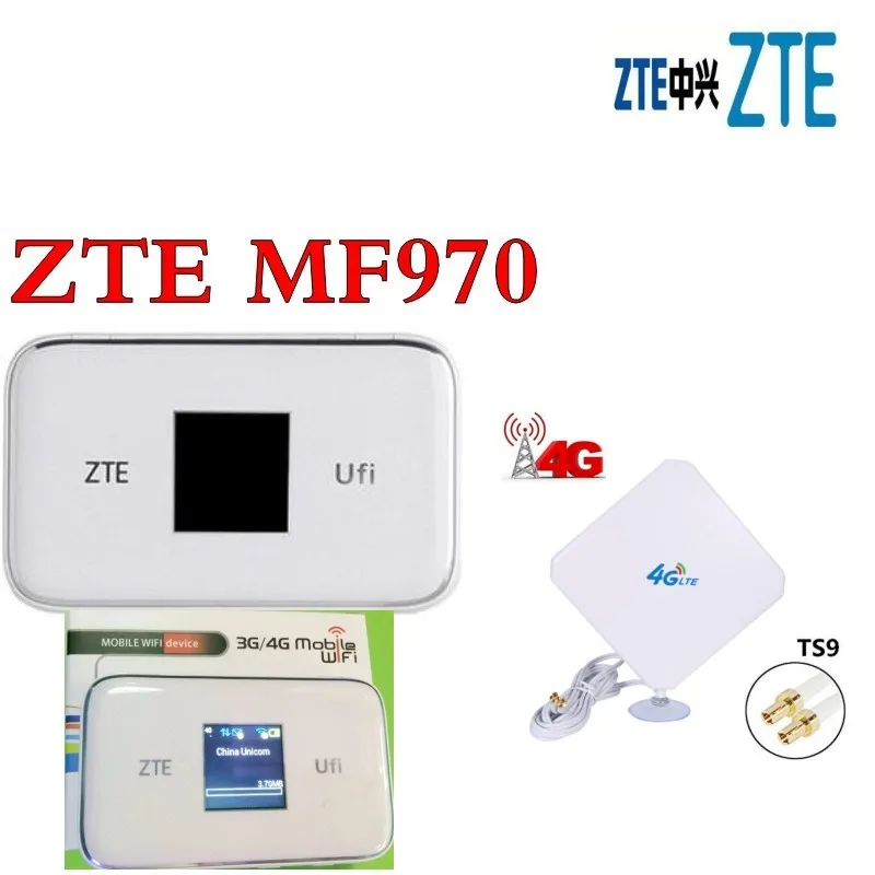 Разблокированный Мобильный Wi Fi роутер ZTE UFi MF970 LTE pocket 300 Мбит/с 4g Cat6 с антенной 4g|mobile