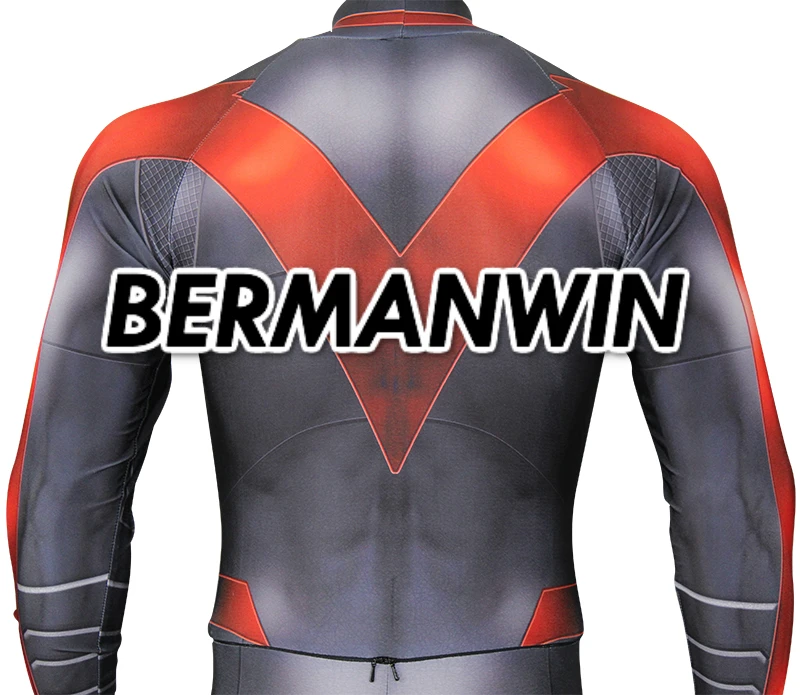 BERMANWIN высокое качество 3D принт Nightwing костюм Batman Arkham City взрослых Для мужчин супергероя Косплэй Зентаи комбинезон ночь крыла костюм