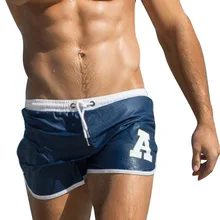 Модные Для мужчин середине талии дышащий Мужские Шорты для купания штаны для мальчиков пляжные принт Бег Плавание Нижнее белье трусы для мальчиков летняя Горячая
