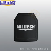 MILITECH 10x12 дюймов PE NIJ уровень III+ пуленепробиваемая пластина NIJ 3 Plus 3+ Чистая PE баллистическая панель M80 и AK47 корпус панельная панель