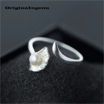 

Rings for Women Jewelry Anillos Vintage Adjustable Charm Pearl Minimalism Mom Birthday Gift Haut Femme 925 SterlingSilver Ring