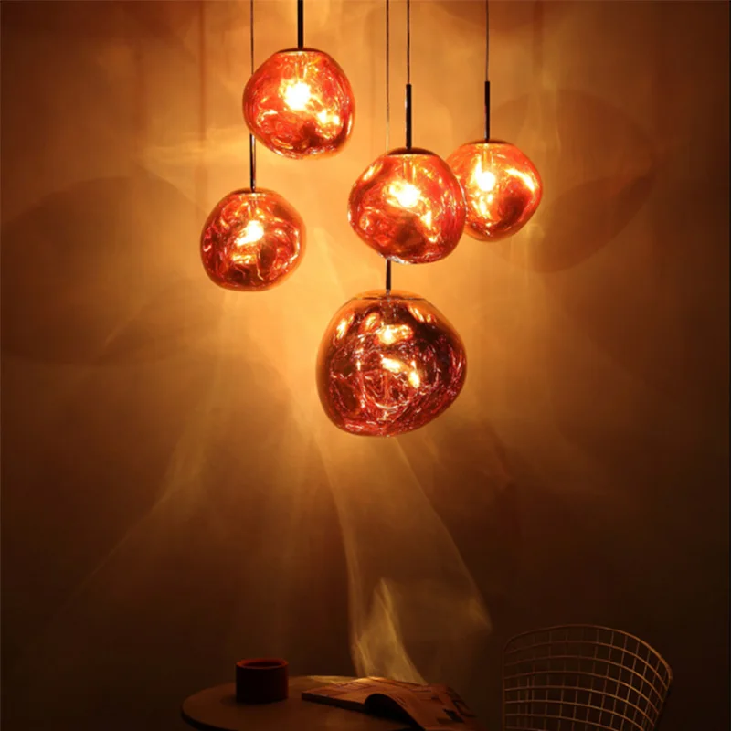 

Nordic Irregular Lava Pendant Light TOMDIXON Ball Pendant Lamp Luminari Light Fixture For Coffee Bar living room pendant light
