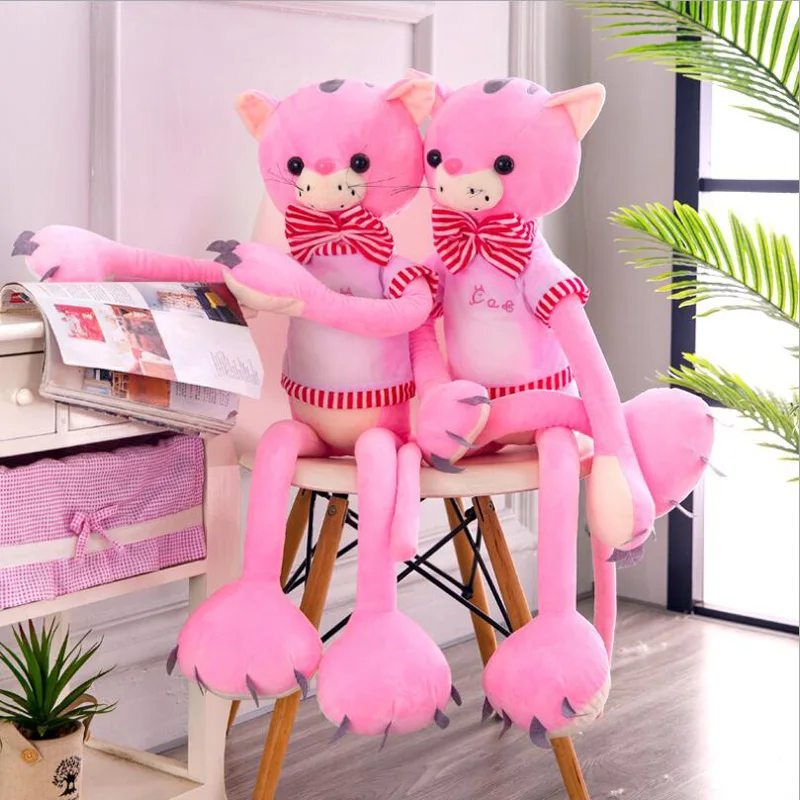 

New Style Lovely Pink Cats Soft Plush Toy Stuffed Animal Plush Doll Birthday Gift Send to Children & Friends