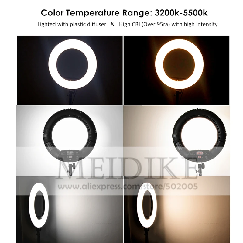  96W Yidoblo FD-480II Pro LED Beauty Salon nail Lighting Lamp Make up Ring lamp Lighting + stand (2M - 32871642385