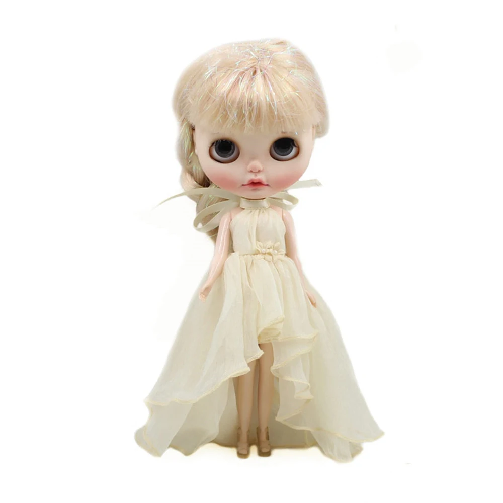 Одежда для 1/6 Blyth Licca куклы Icy Настоящее шелковое платье Игрушки для девочек BJD кукла