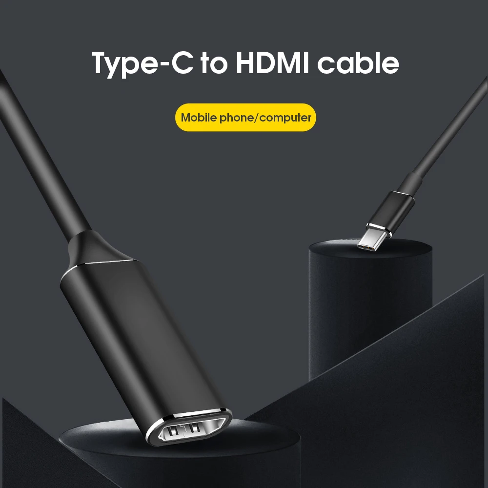 Kebidu usb type C к HDMI адаптер 4K 30Hz USB 3,1 type-C к HDMI адаптер конвертер «Папа-мама» для ТВ дисплея ПК компьютера