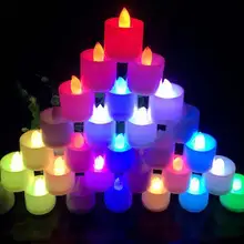 Freeshipping,12 pcs/lot Smokeless flameless Electronic LED candle light flashing 1.5 inch Candle Lamp weding party