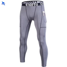 Новинка, мужские Компрессионные спортивные трико с карманами для бега, брюки для бега, для спортзала, фитнеса, тренировок, мужские обтягивающие леггинсы, брюки