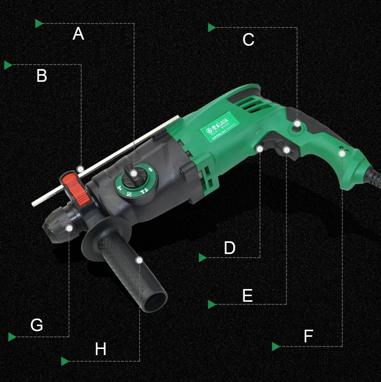 LAOA 900 Вт светильник электрический молоток 26 мм Диаметр трехцелевой электрическая дрель Furadeira электроинструменты с аксессуарами