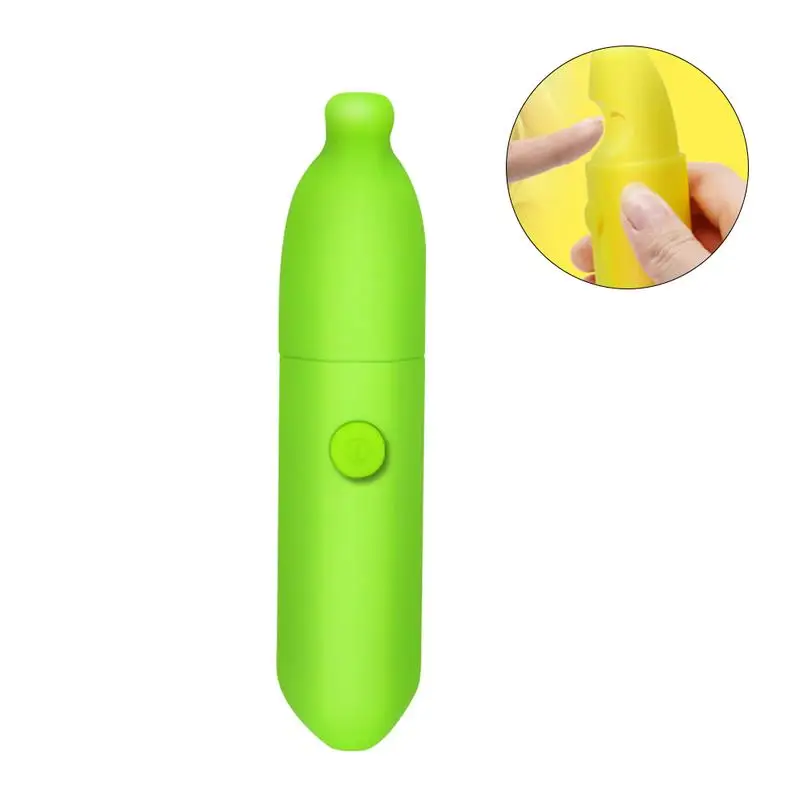 Милый электрический триммер для ногтей в форме банана, безопасный полировщик для ногтей для детей, триммер для ногтей для новорожденных, маникюр - Цвет: Зеленый